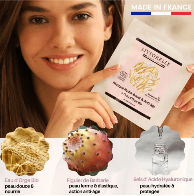 Masque Hydy Boost & Anti âge à l'orge bio