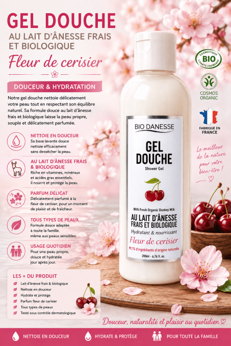 Gel Douche 200 ml FLEUR DE CERISIER