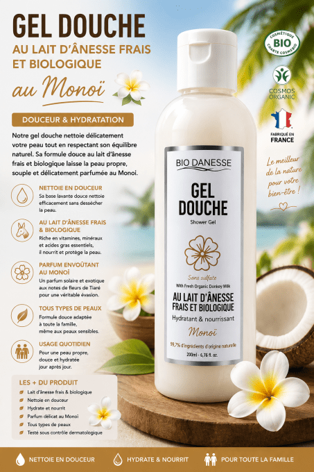 Gel Douche 200 ml au Monoï