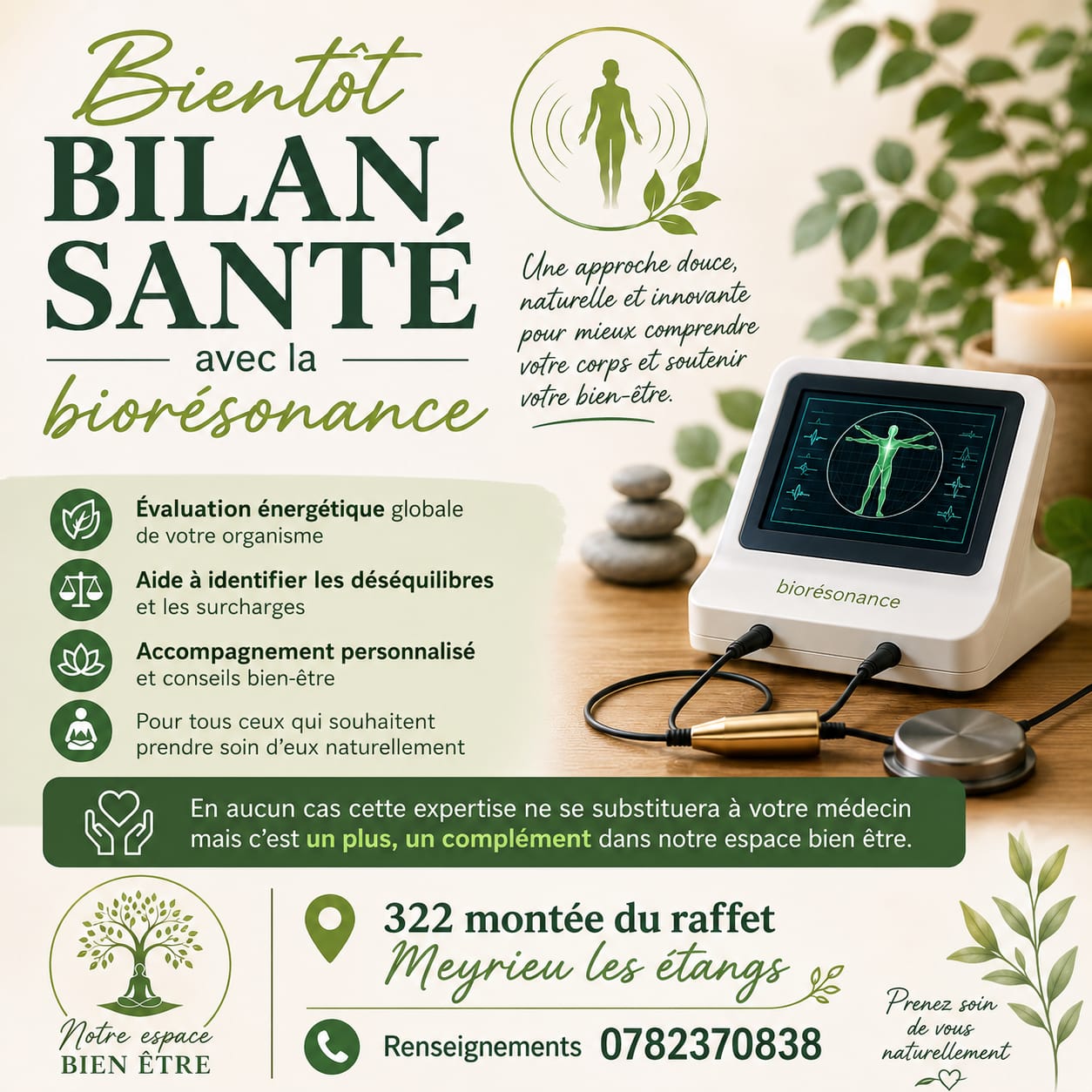 Scanner de biorésonance espace cosmétique bio& bien être